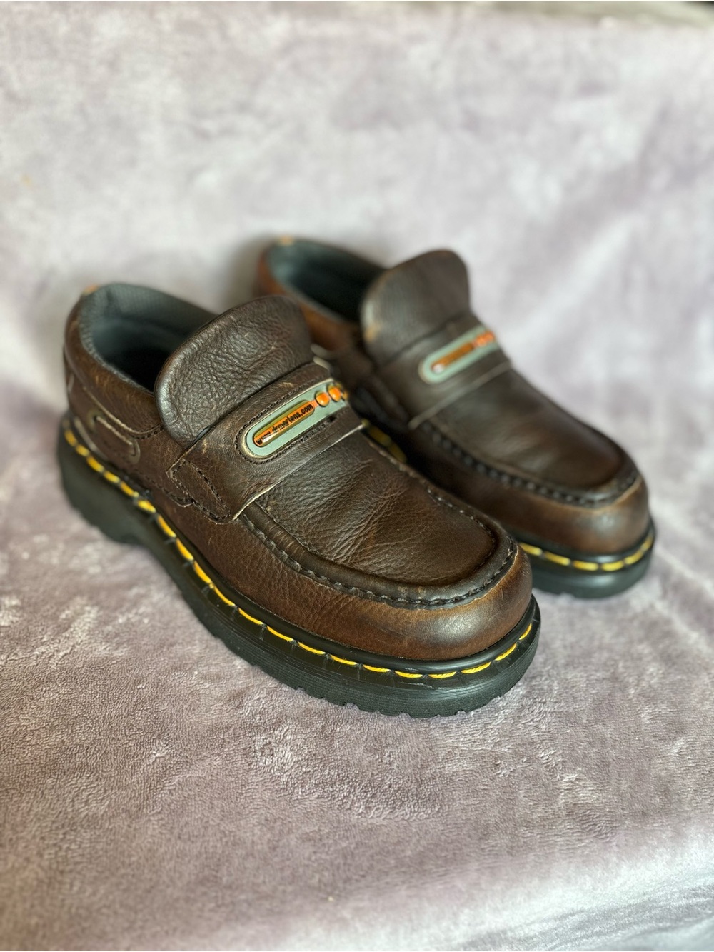Vintage 90s Dr. Martens 9524 Brown Leather Moc-Toe Loafers Size UK 4 (US W 6/M5)